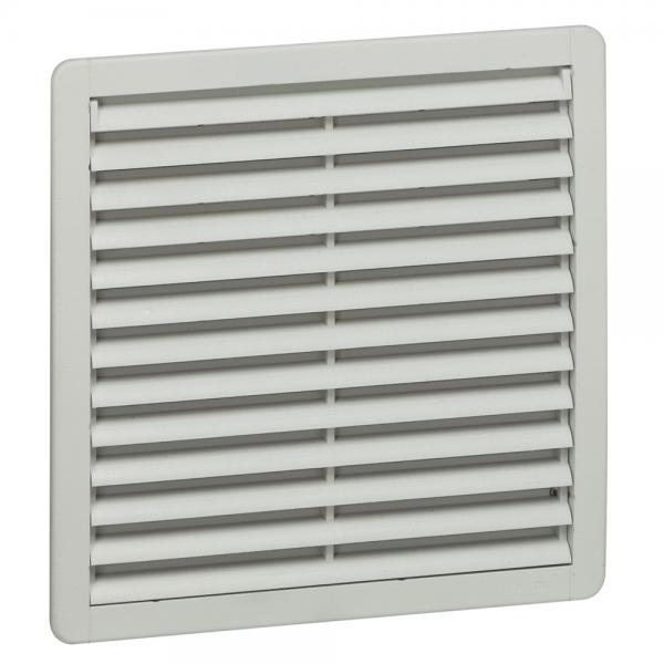 Photo Oue d'aration plastique avec filtre G3 IP54 - RAL7035 - 250x250mm | Ref : 034835