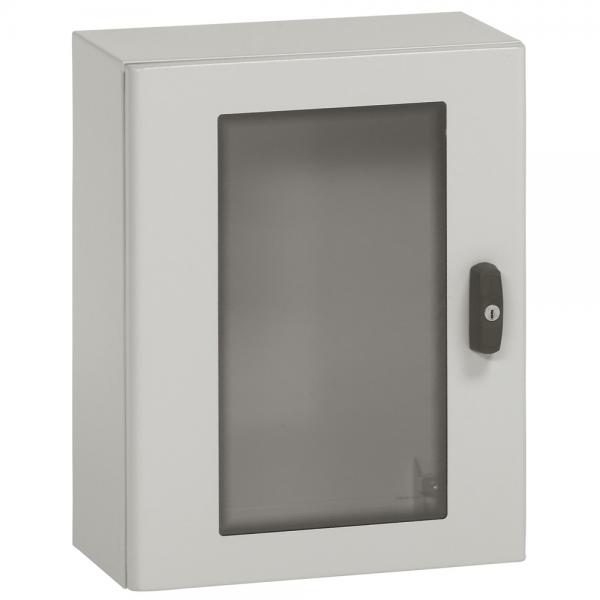 Photo Coffret métal - porte vitrée Atlantic métal IP66 IK10 - 800x600x300mm - RAL7035 | Ref : 035496