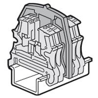 Photo Cloison de séparation pour blocs de jonction à vis Viking3 avec 2 étages | Ref : 037563