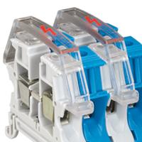 Photo Ecran de protection unipolaire pour bloc de jonction  vis Viking3 avec 1 entre 1 sortie pas 5mm et | Ref : 037565