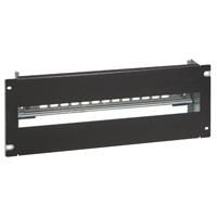 Photo Rail DIN profilé avec façade et obturateur pour montage des appareils modulaires capacité 24 modules | Ref : 046546