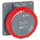 Photo Prise fixe Hypra IP66/67 - 55 16A - 380V~ à 415V~ - 3P+T - plastique | Ref : 051130