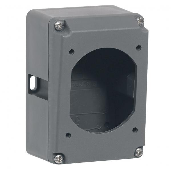 Photo Botier rversible simple Hypra pour prise 2P+T IP44 et IP66/67 - 55 16A  -  plastique | Ref : 052029