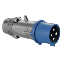 Photo Fiche mobile droite Hypra IP44 16A  -  200V~  250V~  -  3P+T  -  plastique | Ref : 052043