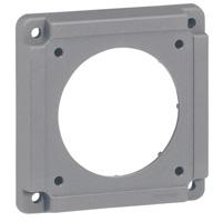Photo Plaque adaptation Hypra pour fixation de prises sur les coffrets de prises  -  livre avec vis de fi | Ref : 052118