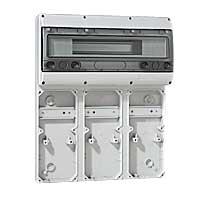 Photo Embase P17 501x405mm avec rail 20 modules et jusqu' 9 prises 16A pour plastron 280x125mm pour compo | Ref : 057704