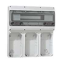 Photo Embase P17 441x405mm avec rail 20 modules et jusqu' 6 prises 16A pour plastron 220x125mm pour compo | Ref : 057706