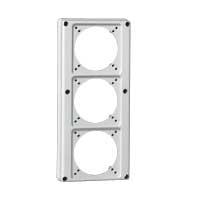 Photo Plastron P17 280x125mm recevant 3 prises 16A pour composer un coffret P17 | Ref : 057714