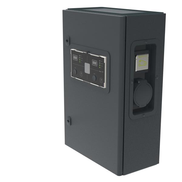 Photo Borne 2 VE mono Green\'up Premium 7.4kW Mode 2/3 mtal | Ref : 058013