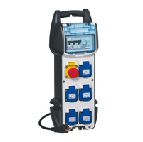 Photo Coffret corps de mtier P17 IP44 IK10 16A  -  250V~  -  avec 5 prises brochage domestique, protectio | Ref : 058942