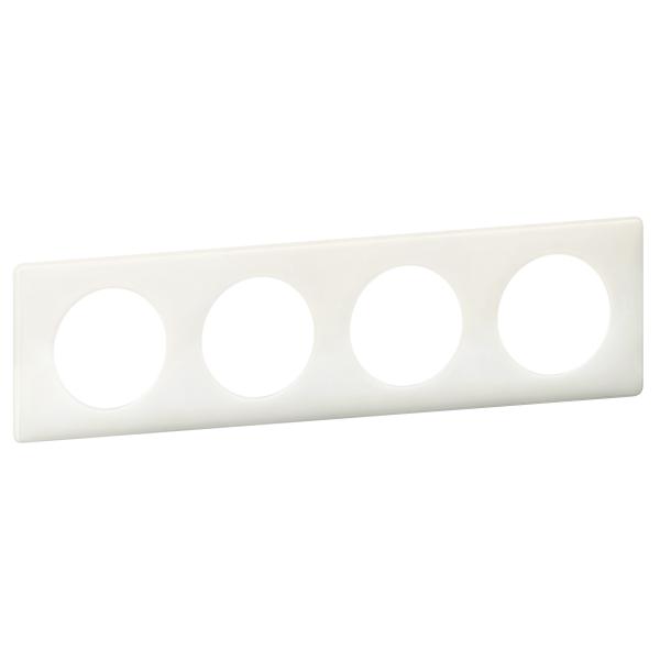 Photo Plaque Cliane Laqu 4 postes  -  finition Blanc | Ref : 066634
