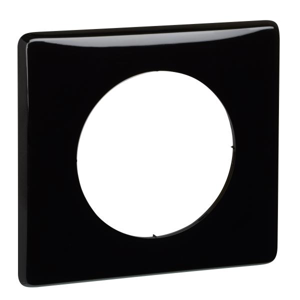 Photo Plaque Cliane Laqu 1 poste  -  finition Noir | Ref : 066681