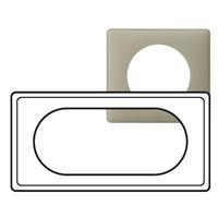 Photo Plaque Cliane Poudr 4  5 modules  -  finition Argile | Ref : 066715