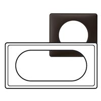 Photo Plaque Cliane Poudr 4  5 modules  -  finition Basalte | Ref : 066745