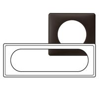 Photo Plaque Cliane Poudr 6  8 modules  -  finition Basalte | Ref : 066746