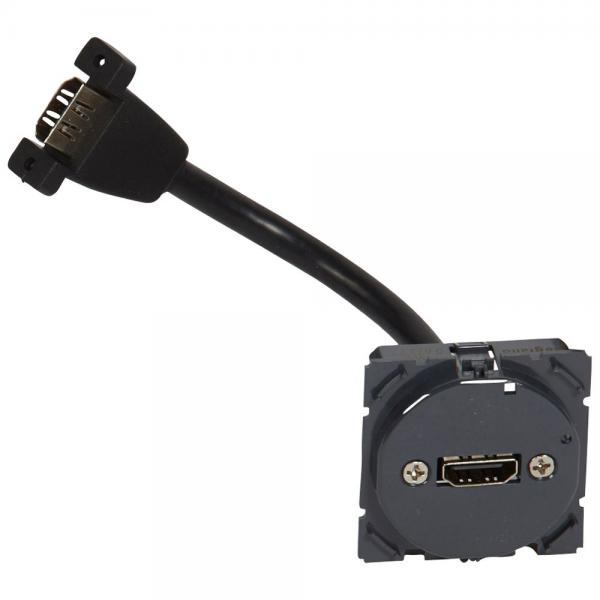 Photo Prise audio et vidéo HDMI typeA Céliane pré - connectorisée | Ref : 067377