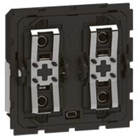Photo Commande filaire BUS KNX Cliane avec 1 ou 2 touches  4 appuis  quiper d'un ou deux enjoliveurs | Ref : 067571