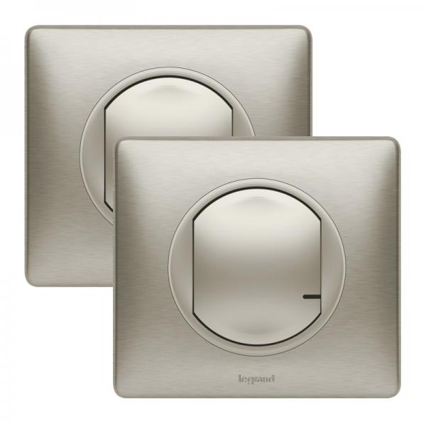 Legrand 600730  interrupteur ou poussoir lumineux double au choix