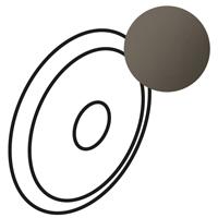 Photo Enjoliveur Cliane pour commande  effleurement  -  finition graphite | Ref : 067949