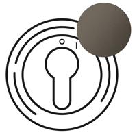 Photo Enjoliveur Cliane pour interrupteur  cl 2 positions  -  finition graphite | Ref : 067969