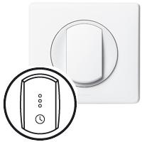 Photo Enjoliveur Cliane pour interrupteur temporis ou interrupteur et ventilation  -  Blanc | Ref : 068037