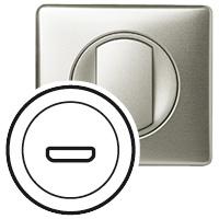 Photo Enjoliveur Cliane pour prise audio et video HDMI  -  finition titane | Ref : 068516