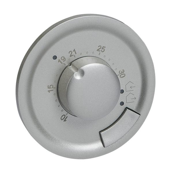 Photo Enjoliveur Cliane pour thermostat d'ambiance  -  finition titane | Ref : 068540