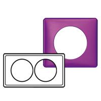 Photo Plaque Cliane - Mtal - 2 postes pour rnovation - Violet Iris | Ref : 068718