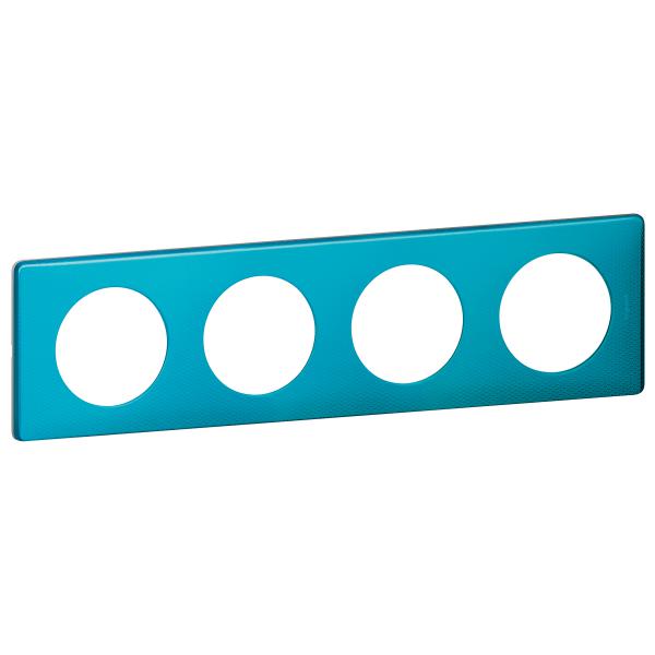 Photo Plaque Cliane Mtal 4 postes  -  finition Blue Snake | Ref : 068774
