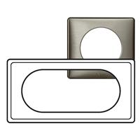 Photo Plaque Cliane Mtal 4  5 modules  -  finition Tungstne | Ref : 068975