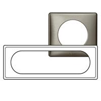 Photo Plaque Cliane Mtal 6  8 modules  -  finition Tungstne | Ref : 068976