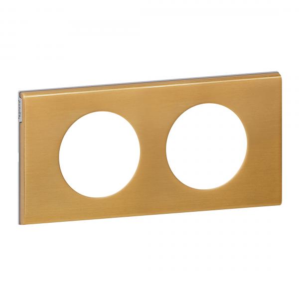 Photo Plaque Cliane Matires 2 postes  -  finition Bronze Dor | Ref : 069132