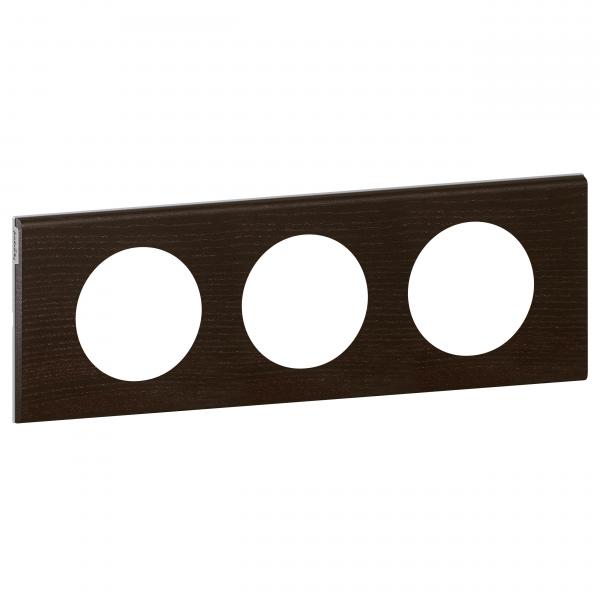 Photo Plaque Cliane Matires 3 postes  -  finition Teint Wengu | Ref : 069203
