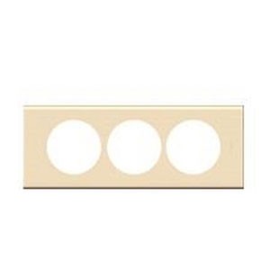 Photo Plaque Cliane Matires 3 postes pour rnovation entraxe 57mm  -  finition Erable | Ref : 069219