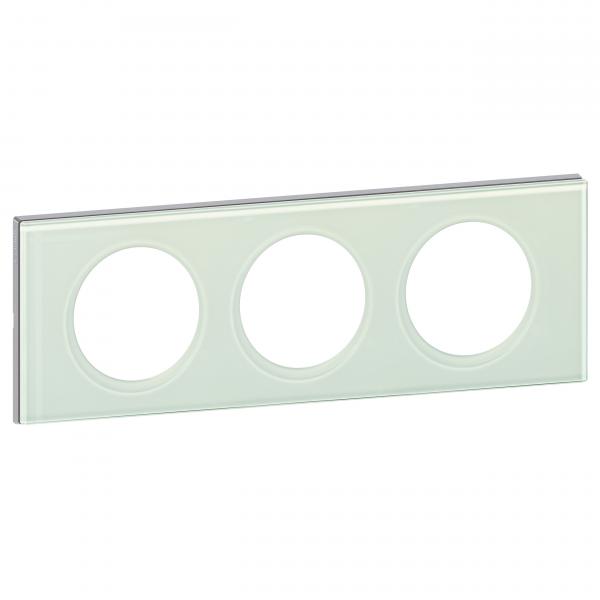 Photo Plaque Cliane Matires 3 postes  -  finition Verre Kaolin | Ref : 069313