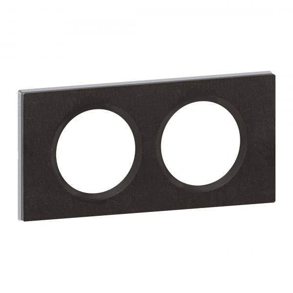 Photo Plaque Cliane Matires 2 postes  -  finition Ardoise | Ref : 069372