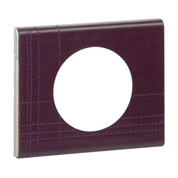 Photo Plaque Cliane Matires 1 poste  -  finition Cuir Pourpre Couture | Ref : 069441