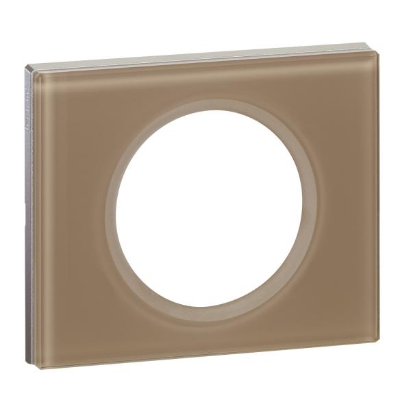 Photo Plaque Cliane Matires 1 poste  -  finition Verre Moka | Ref : 069461