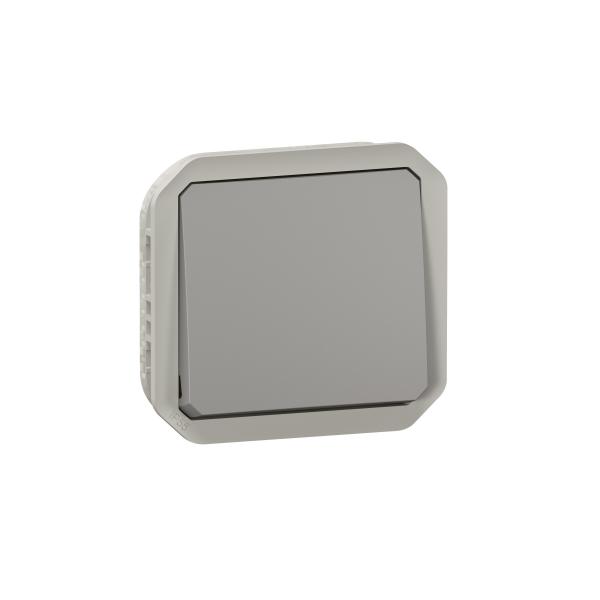 Photo Interrupteur ou va-et-vient 10AX 250V Plexo composable gris | Ref : 069511L