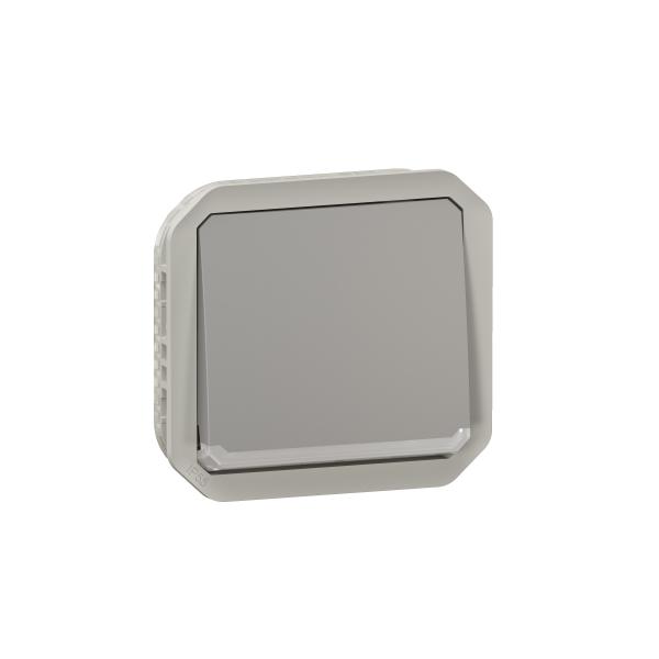 Photo Interrupteur ou va-et-vient tmoin 10AX 250V Plexo composable gris | Ref : 069512L
