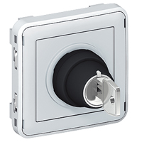 Photo Interrupteur � cl� Ronis n�455 3 positions Plexo composable IP55 3A 250V - gris | Ref : 069535