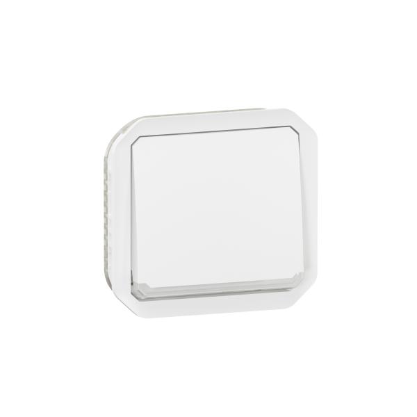 Photo Interrupteur ou va-et-vient lumineux 10AX 250V Plexo composable blanc | Ref : 069613L