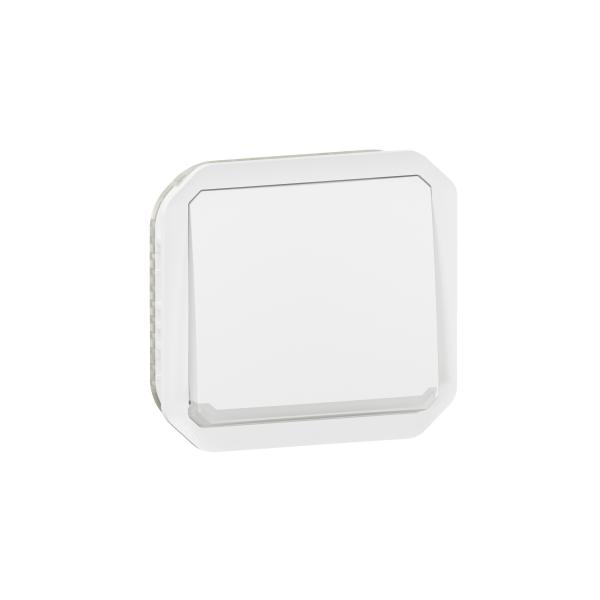 Photo Poussoir NO-NF lumineux Plexo composable blanc | Ref : 069616L