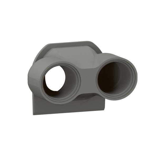Photo Embout presse-toupe Plexo 2 entres ISO20 anthracite | Ref : 069673L