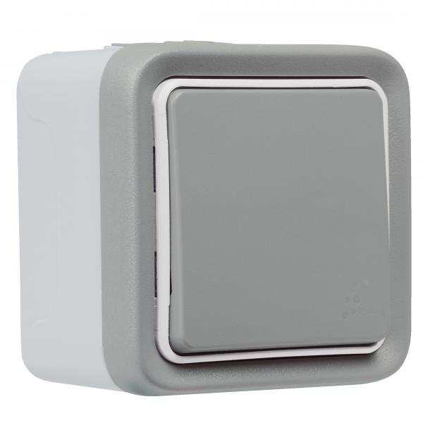 Photo Commande sans fil étanche Plexo with Netatmo - complet saillie gris | Ref : 069794