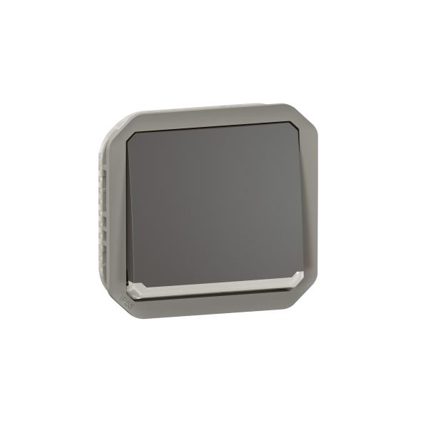 Photo Interrupteur ou va-et-vient lumineux 10AX 250V Plexo composable anthracite | Ref : 069803L