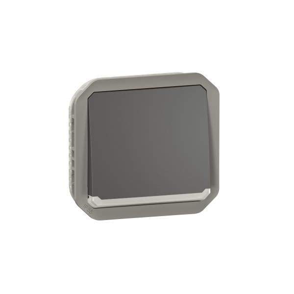 Photo Poussoir NO-NF lumineux Plexo composable anthracite | Ref : 069816L