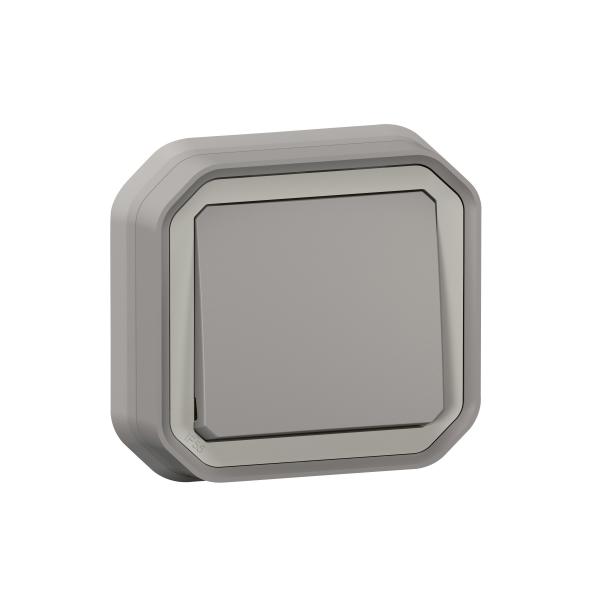 Photo Poussoir NO Plexo complet encastré - gris | Ref : 069820L