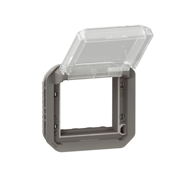 Photo Adaptateur Plexo  volet transparent pour Mosaic - composable anthracite | Ref : 069880L