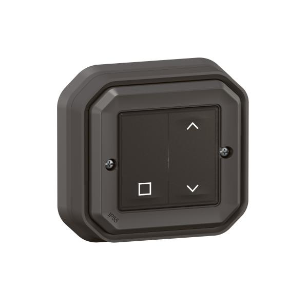 Photo Commande Self-e pour volets roulants Plexo with Netatmo complet anthracite | Ref : 069883L